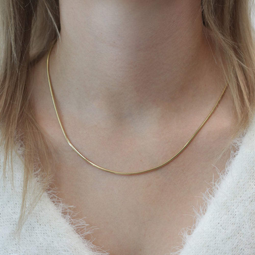 Snake Chain Choker – Sleek Stainless Steel Necklace