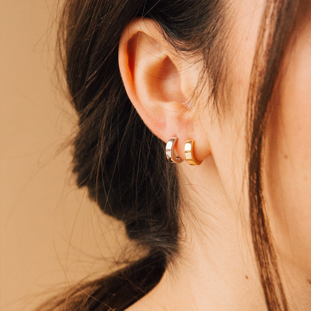 Gold Mini Hoop Earrings – Everyday Waterproof Stainless Steel