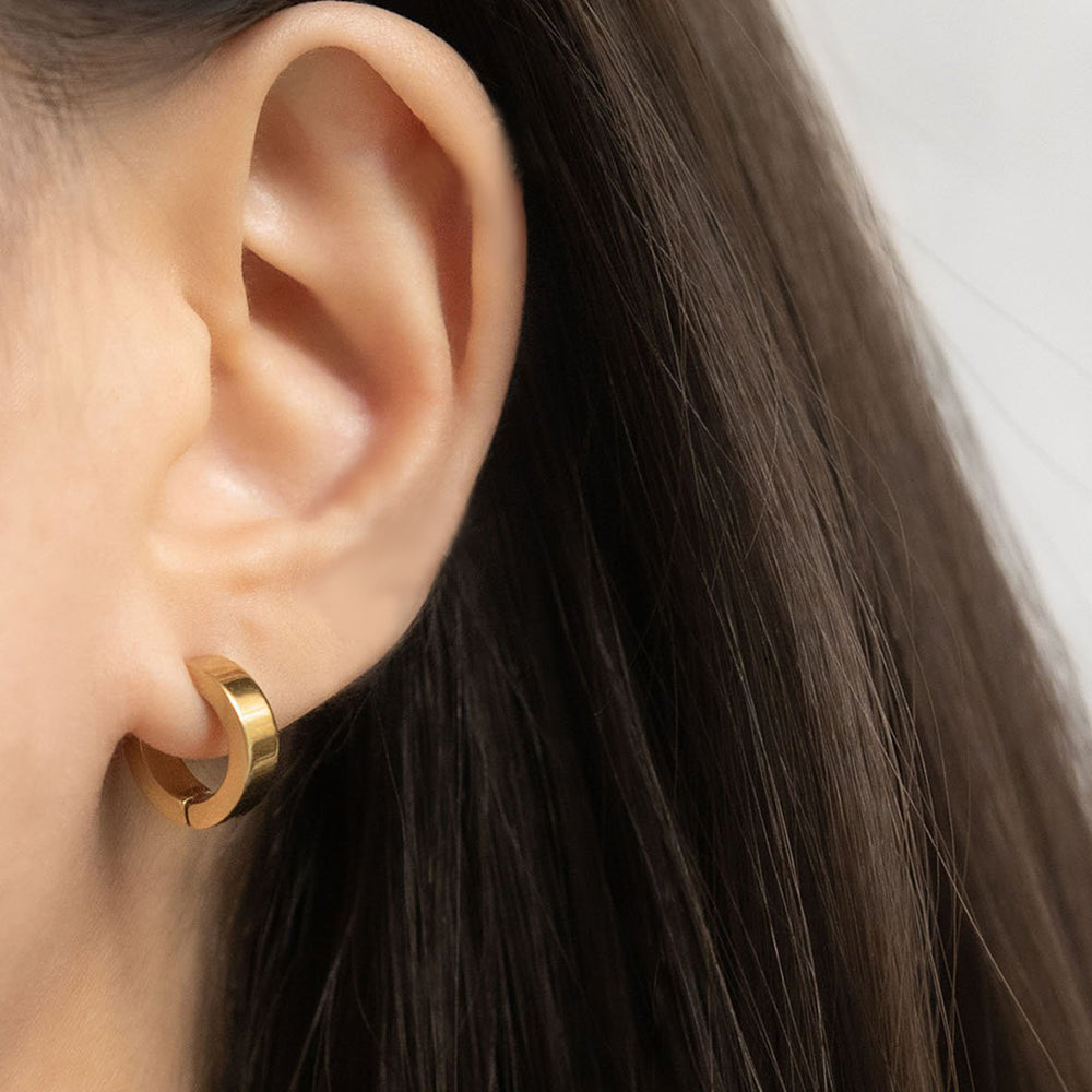 Gold Mini Hoop Earrings – Everyday Waterproof Stainless Steel