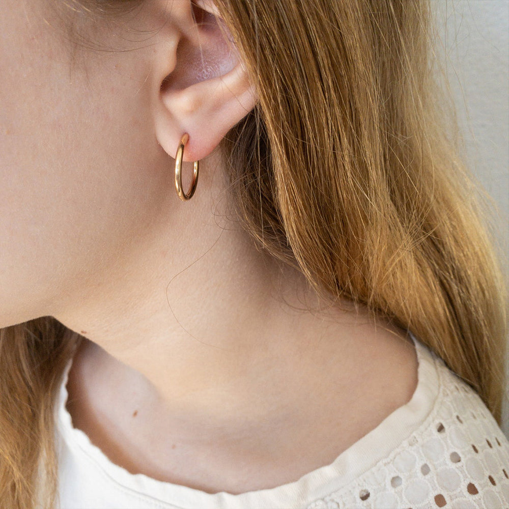 Gold Hoop Earrings – Stainless Steel Everyday Essential