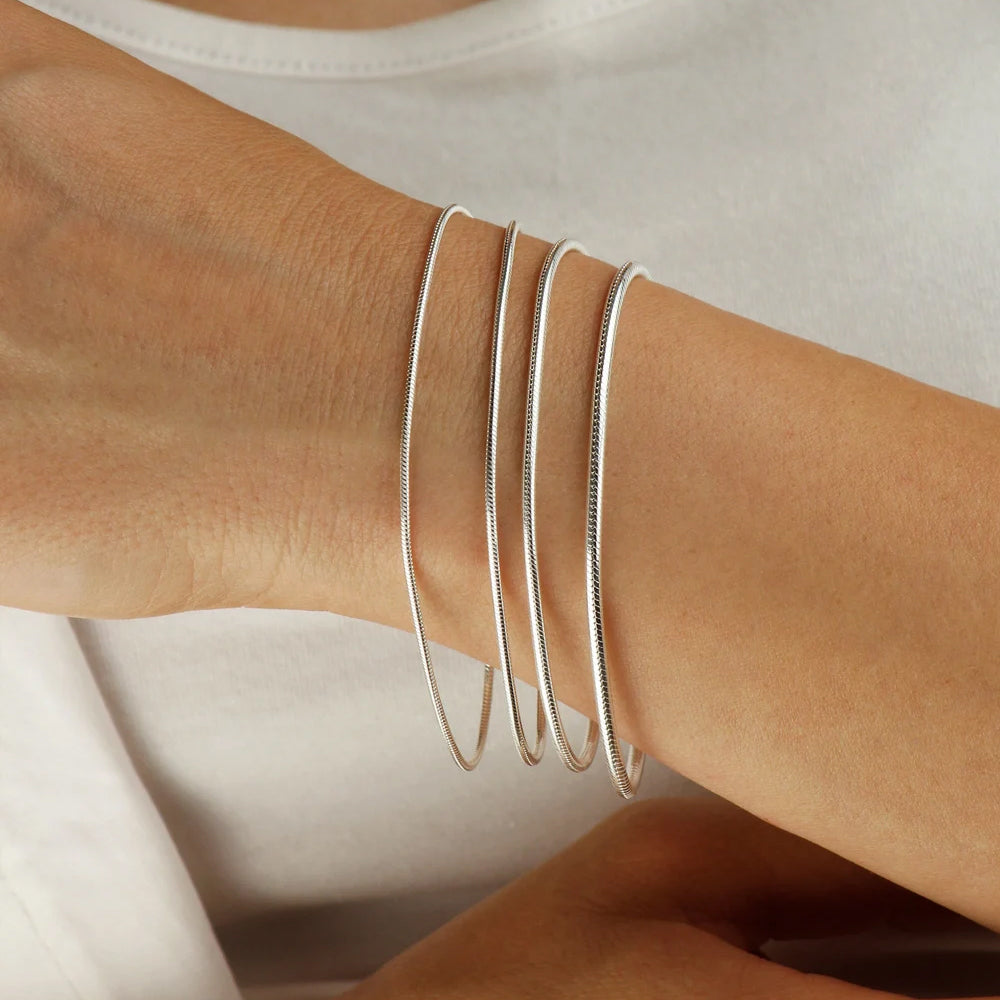 Silver Snake Chain Bracelet – Sleek Stainless Steel