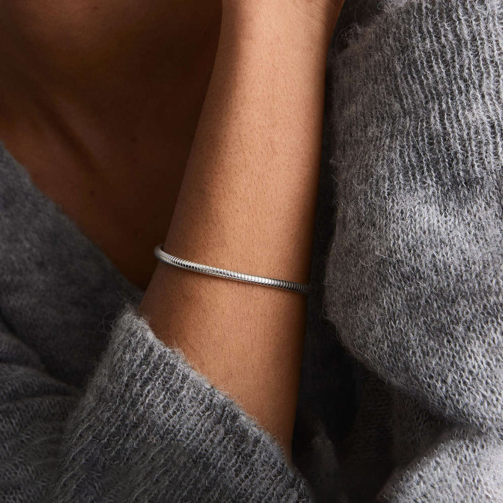 Silver Snake Chain Bracelet – Sleek Stainless Steel