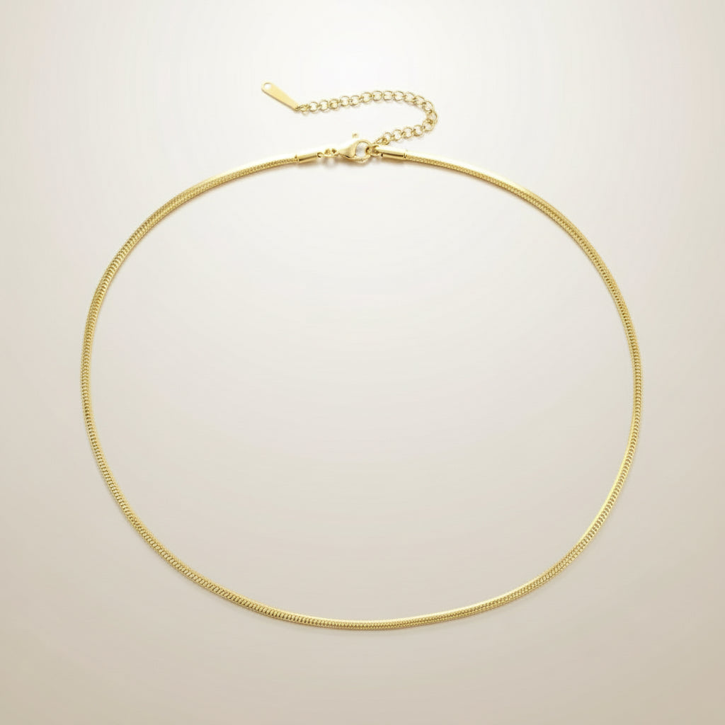 Snake Chain Choker – Sleek Stainless Steel Necklace