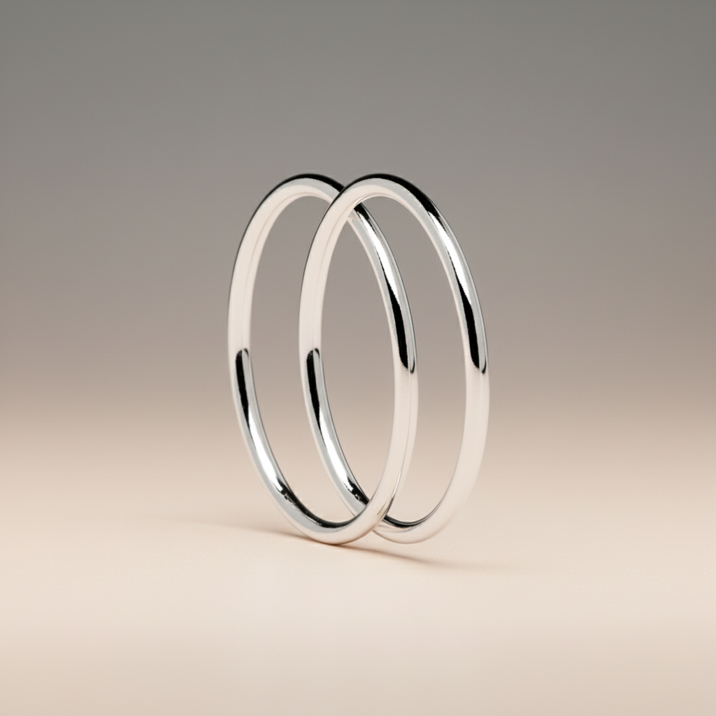 Silver Double Band Ring – Stainless Steel Everyday Essential